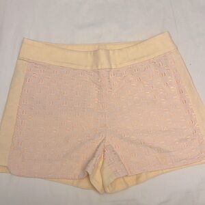 JCREW peach embroidered detail short